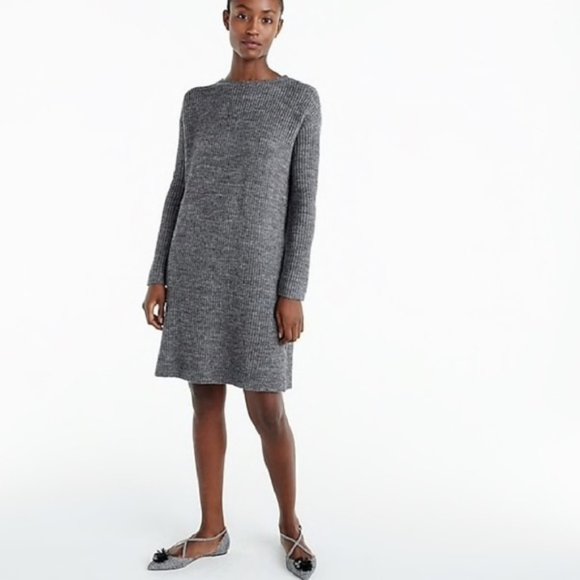 Alpaca sweater dress V back tie J Crew NEW - Picture 3 of 9